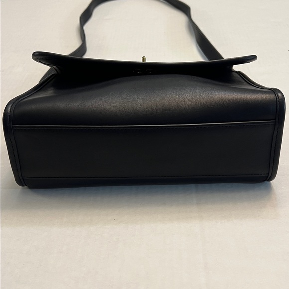 COACH VINTAGE COURT BAG CROSSBODY SATCHEL NAVY BLUE LEATHER 1229 MADE IN US - Picture 5 of 16